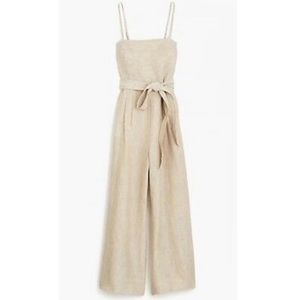 NWT Jcrew jumpsuit, striped beauchamps linen
